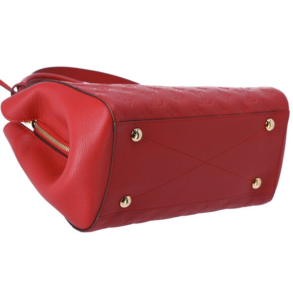 Louis Vuitton Montaigne MM Monogram Empreinte Handbag M41194 Cerise - Picture 9 of 11